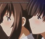 Horny anime school girl having a hard sex by weird monster