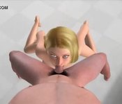 3d big tits blonde giving blowjob sex