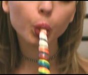 Twentyone girl and her lollypop